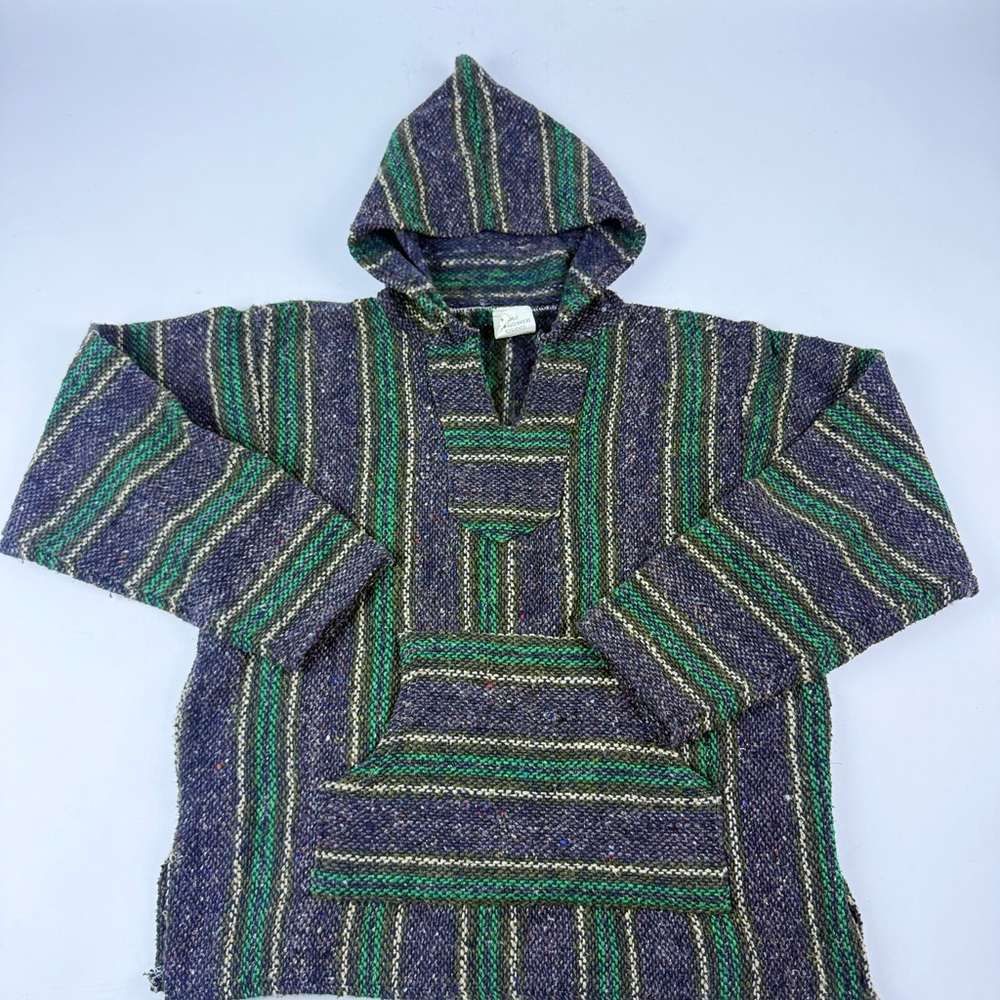 Sunspecs Striped Drug Rug Knitted Hoodie Size S